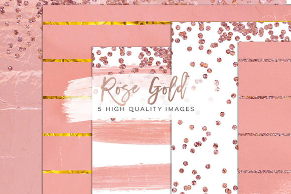 Download Rose Gold Foil Scrapbooking Clipart - Rose gold foil Collection
