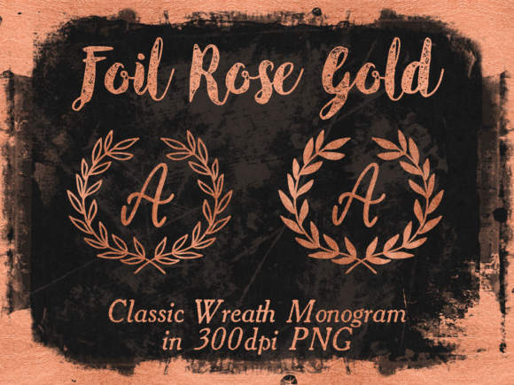 Download Rose Gold Foil Wreath - Rose gold foil Collection