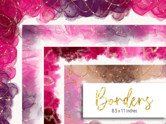 Download Brown and Pink Borders Clip Art - Premium Bundle